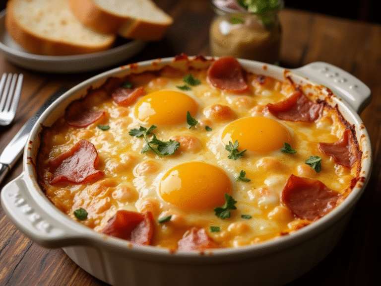Egg and Ham Breakfast Casserole Recipe | Easy, Comforting, and Perfect for Any Morning