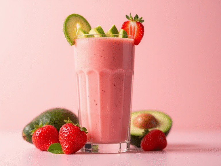 Strawberry Avocado Smoothie Recipe | Refreshing & Healthy Breakfast Drink