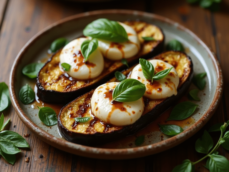 Grilled Eggplant with Mozzarella Recipe | Easy, Flavorful, and Perfectly Grilled