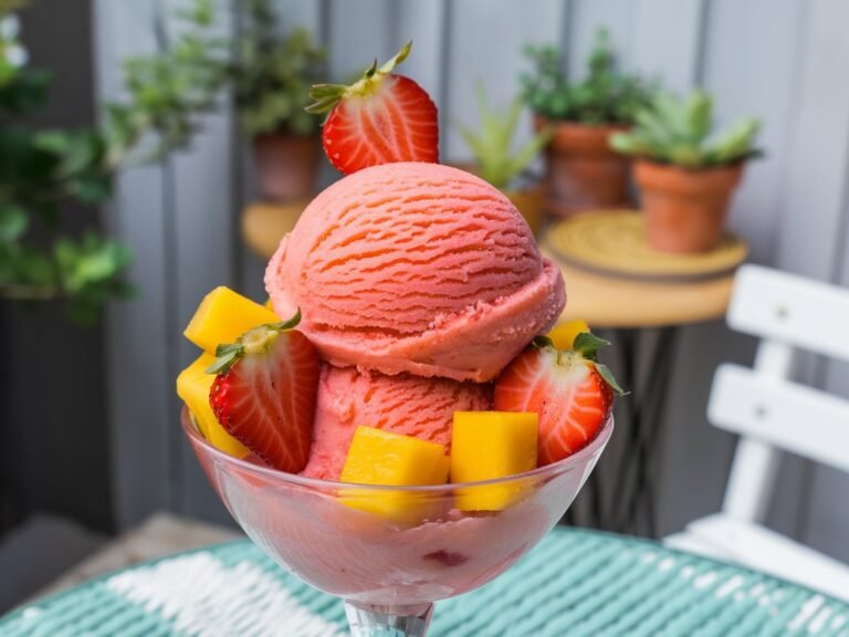 Strawberry Mango Sorbet Recipe – Refreshing Summer Dessert