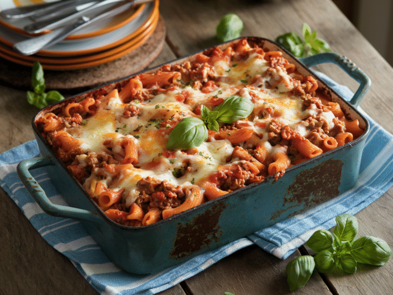 Baked Ziti with Ground Turkey Recipe – Cozy, Easy, and Flavorful